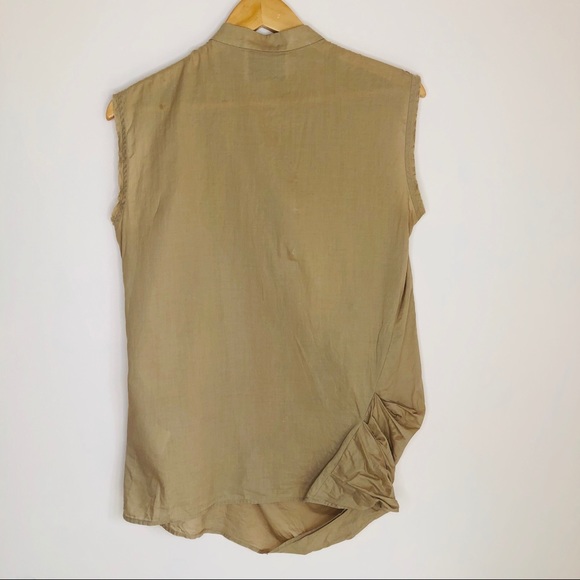 3.1 Phillip Lim button blouse camel tan drape - Picture 2 of 6